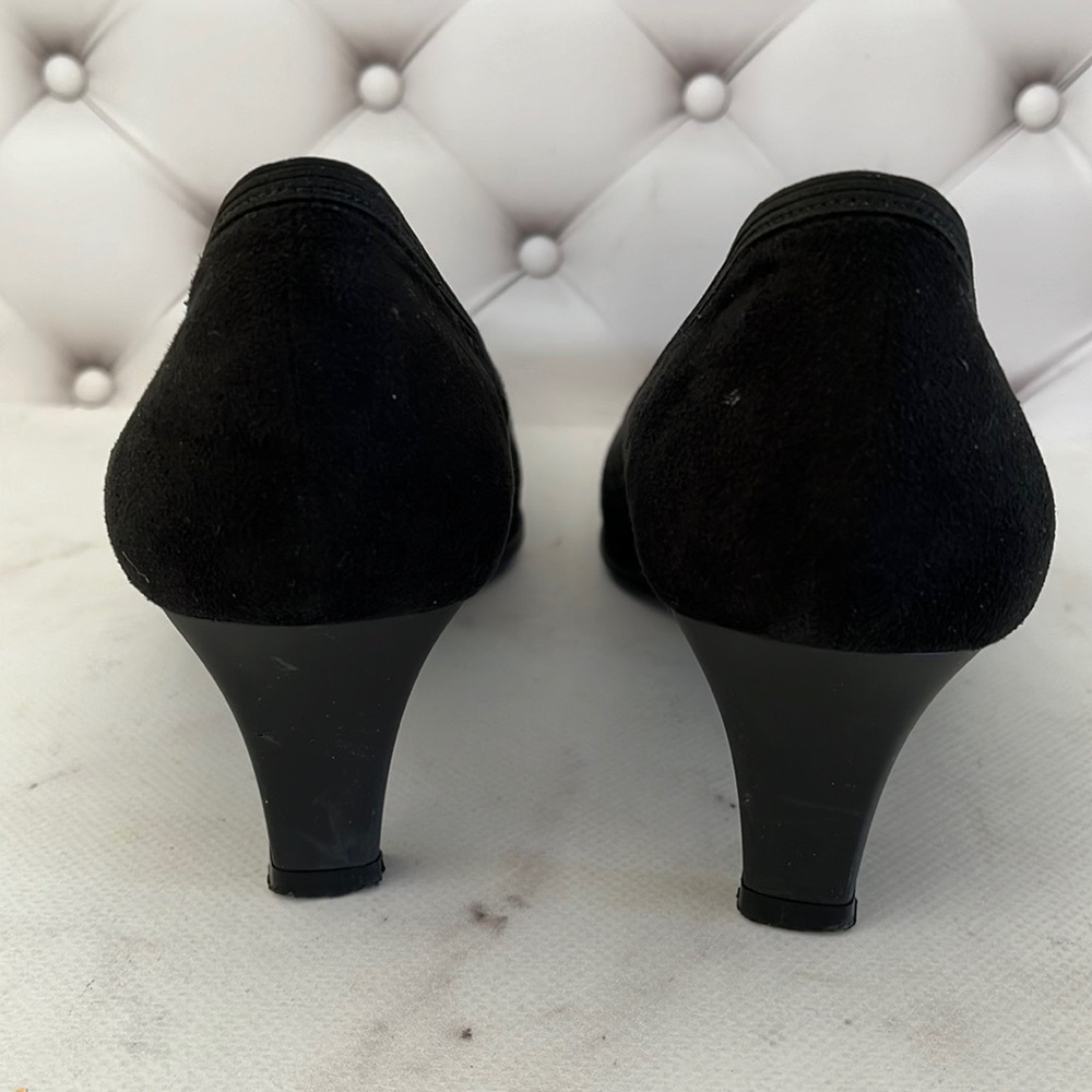 Y2K Stuart Weitzman Woman’s Shoes Size 8,5 Leather(suede) Black - Picture 6 of 7